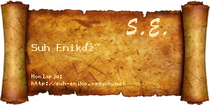 Suh Enikő névjegykártya